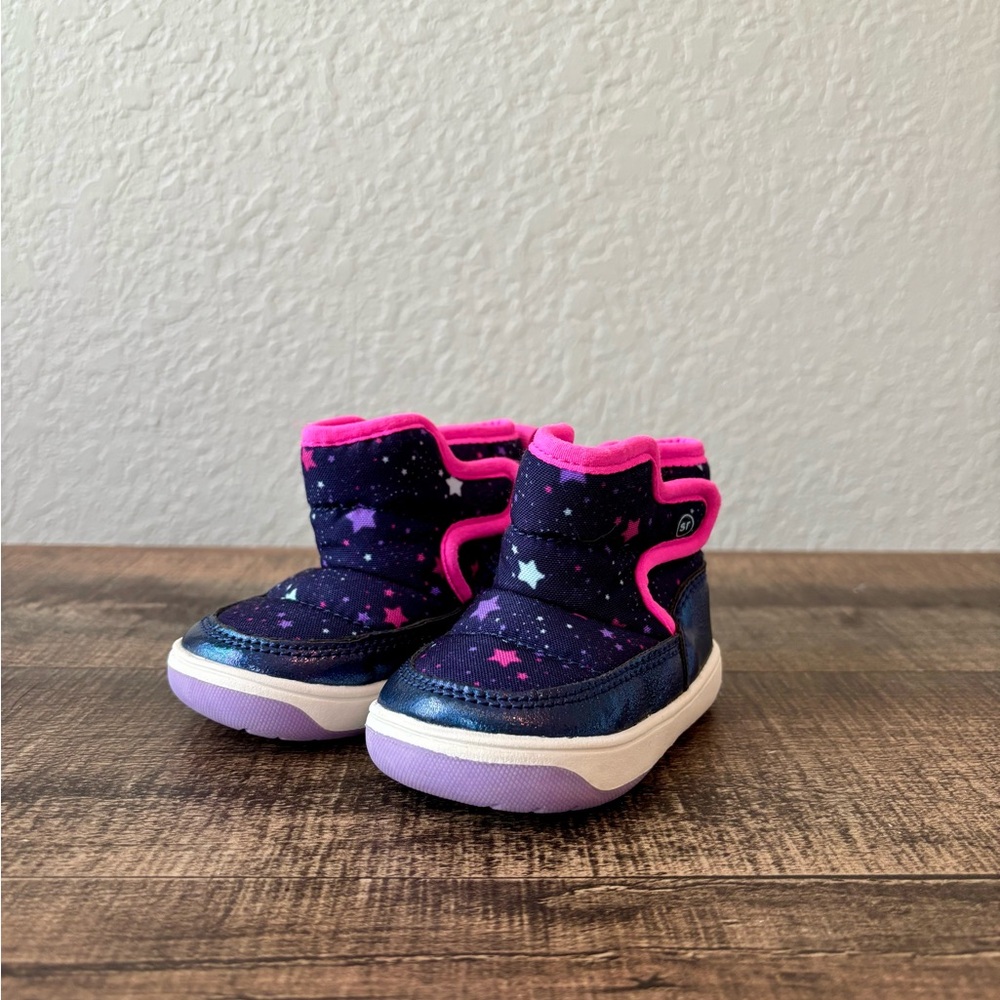 Starry Night Kids Sneakers - Pink and Blue
